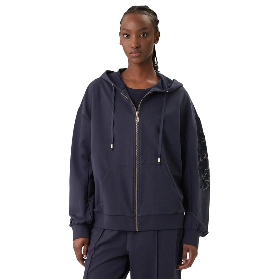Felpa con ricami floreali e cappuccio da donna Liu Jo | TA6204FS09093924